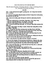 Câu hỏi môn Lịch sử lớp 5 (Mức 4) - Trường Tiểu học Nguyễn Đình Chiểu